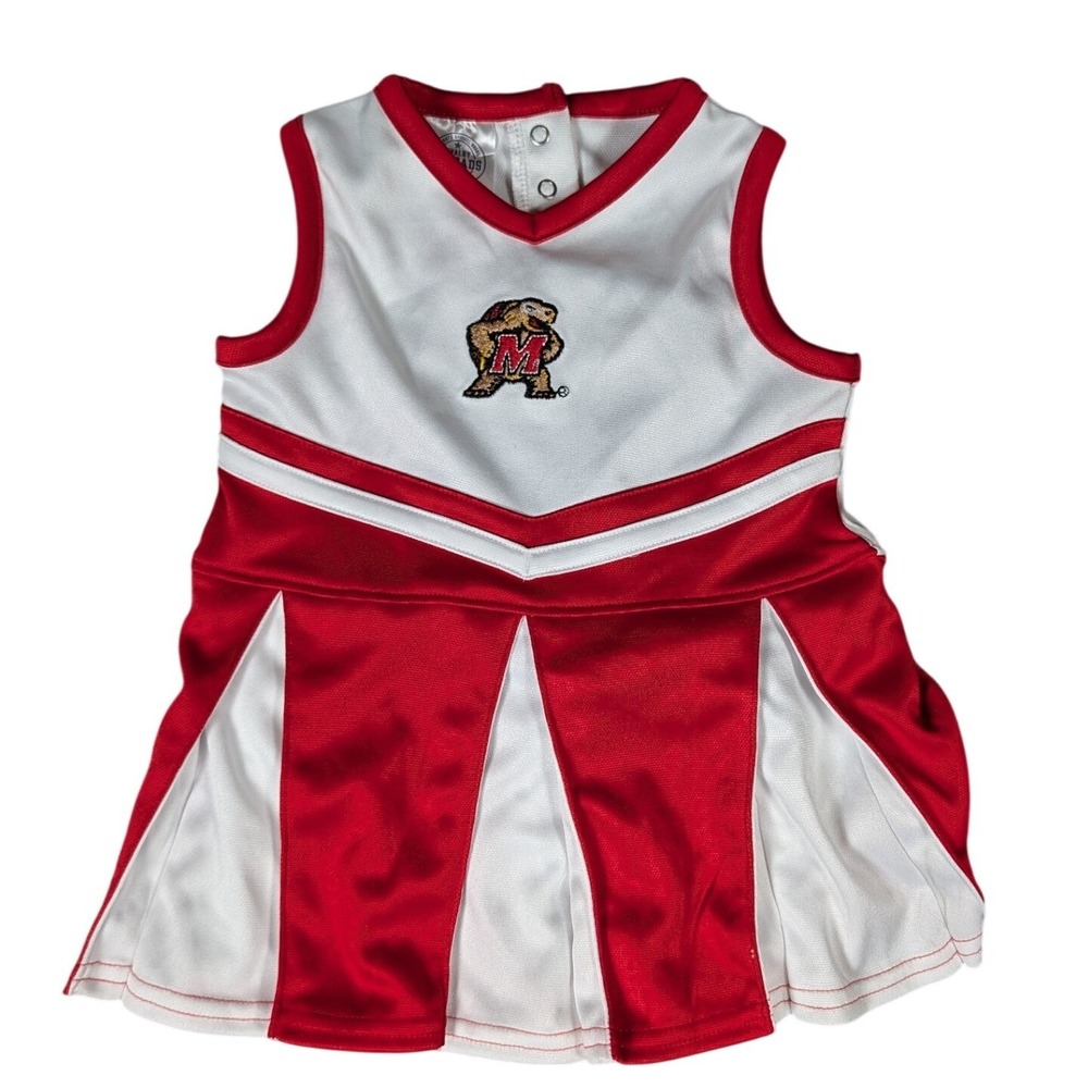 Maryland Terrapins Rivalry Threads Cheerleader Dress Red White Mascot 18M